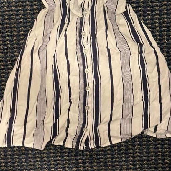 blue and white striped front tie lottie moss mini sundress - Picture 4 of 4